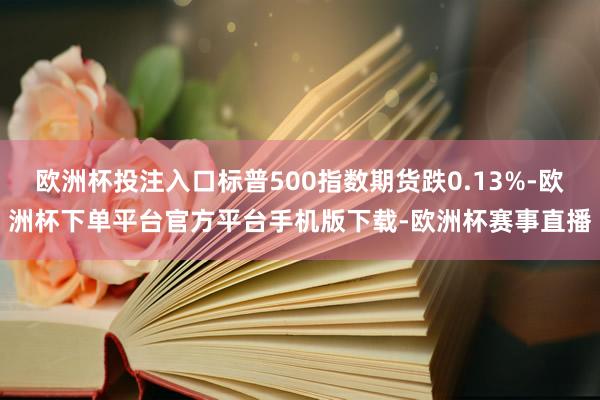 欧洲杯投注入口标普500指数期货跌0.13%-欧洲杯下单平台官方平台手机版下载-欧洲杯赛事直播