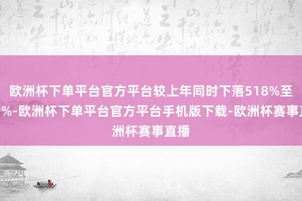 欧洲杯下单平台官方平台较上年同时下落518%至649%-欧洲杯下单平台官方平台手机版下载-欧洲杯赛事直播