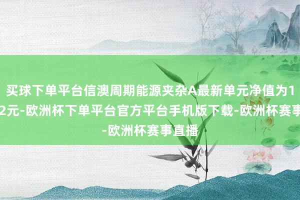 买球下单平台信澳周期能源夹杂A最新单元净值为1.2282元-欧洲杯下单平台官方平台手机版下载-欧洲杯赛事直播