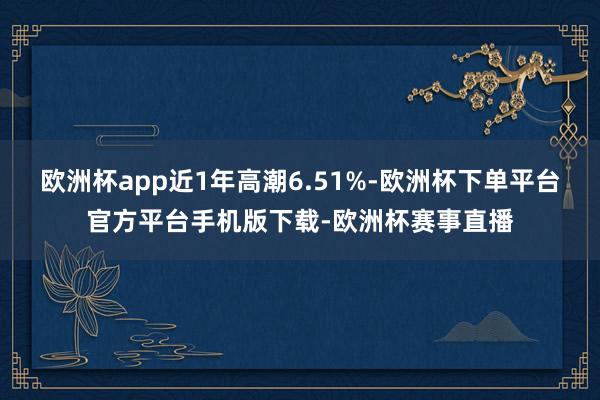 欧洲杯app近1年高潮6.51%-欧洲杯下单平台官方平台手机版下载-欧洲杯赛事直播