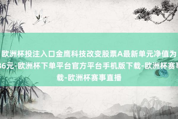 欧洲杯投注入口金鹰科技改变股票A最新单元净值为1.3486元-欧洲杯下单平台官方平台手机版下载-欧洲杯赛事直播