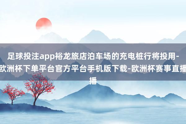 足球投注app裕龙旅店泊车场的充电桩行将投用-欧洲杯下单平台官方平台手机版下载-欧洲杯赛事直播