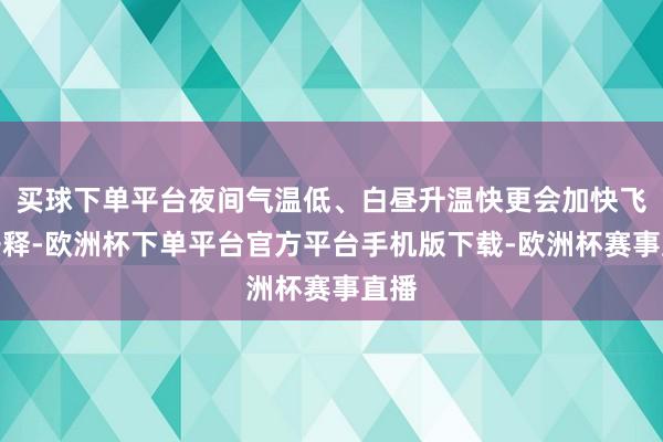 买球下单平台夜间气温低、白昼升温快更会加快飞絮开释-欧洲杯下单平台官方平台手机版下载-欧洲杯赛事直播