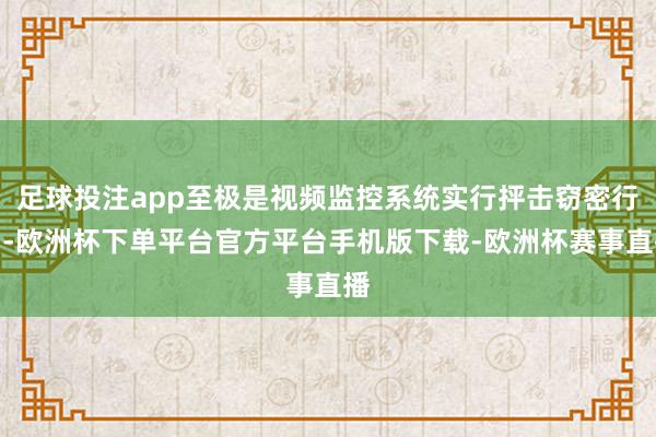 足球投注app至极是视频监控系统实行抨击窃密行为-欧洲杯下单平台官方平台手机版下载-欧洲杯赛事直播