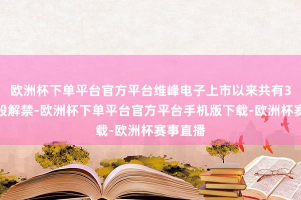 欧洲杯下单平台官方平台维峰电子上市以来共有3次限售股解禁-欧洲杯下单平台官方平台手机版下载-欧洲杯赛事直播